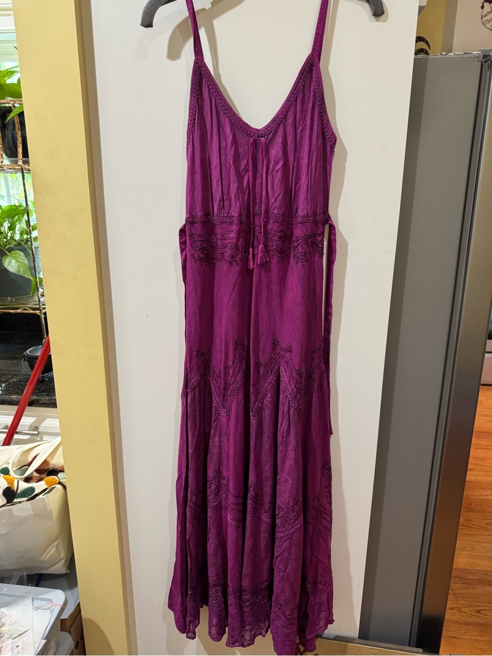 Advance Apparels Raspberry Purple Spaghetti-Strap Maxi Dress